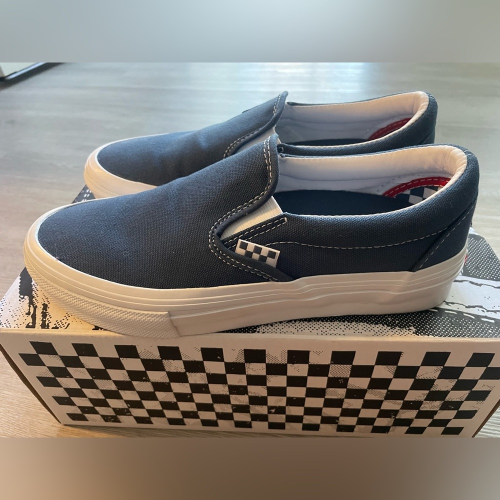 NEW Vans Skate Slip-On Shoes - Pop Cush- Wrapped Dark Denim